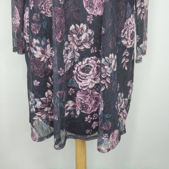 a:glow a glow Soft Floral Lace Overlay Maternity Dress Size XL - Picture 4 of 11